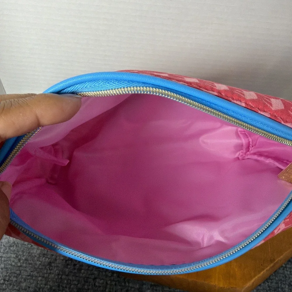 Estee‎ Lauder Travel Cosmetic Bag Pink Pattern Stickers Design Zip Pouch